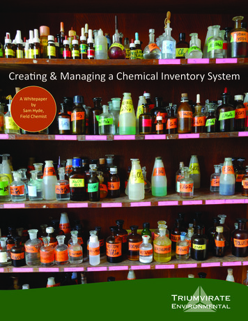 Creating & Managing A Chemical Inventory System - Triumvirate