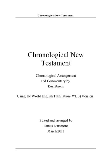 Chronological New Testament - Hendersonvilletinting 