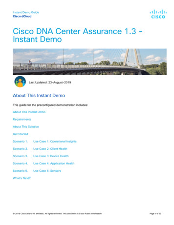 Cisco DNA Center Assurance 1.3 - Instant Demo