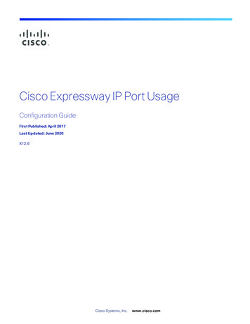 Cisco Expressway IP Port Usage Configuration Guide (X12.6)