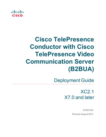 Cisco TelePresence Conductor With Cisco TelePresence VCS B2BUA .