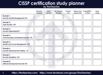 CISSP Certification Study Planner - Thor Teaches