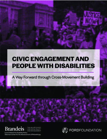 CIVIC ENGAGEMENT AND PEOPLE WITH DISABILITIES