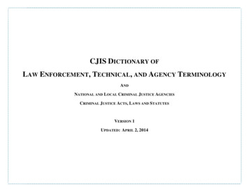 CJIS DICTIONARY OF - Connecticut
