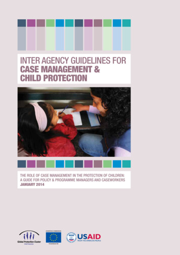 Inter Agency Guidelines For Case Management & Child Protection