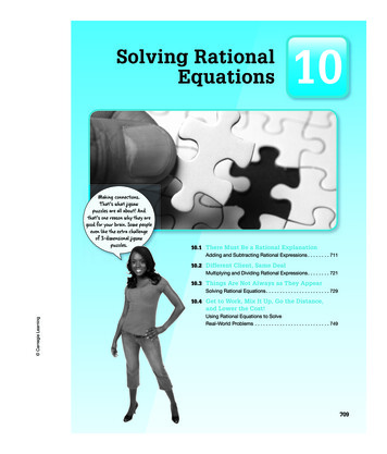 Solving Rational Equations 10 - Carmel Unified Moodle