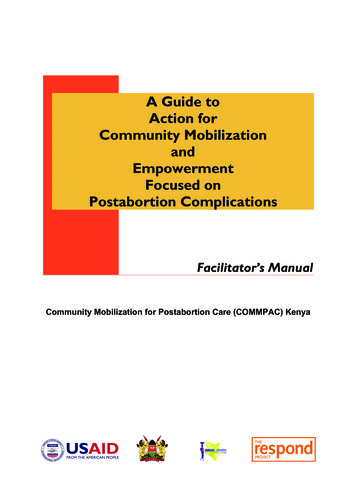A Guide To Action For Community Mobilization And .