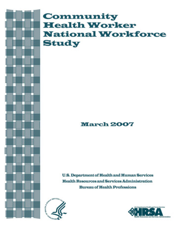 Community Health Worker National Workforce Study