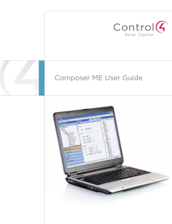 Composer ME User Guide - Control4