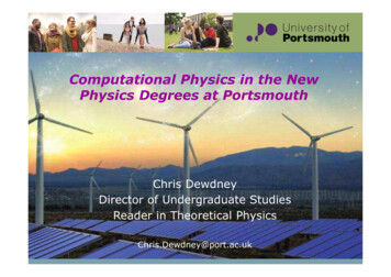 Computational Physics In The New Physics Degrees At 