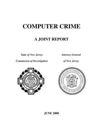 COMPUTER CRIME - Government Of New Jersey