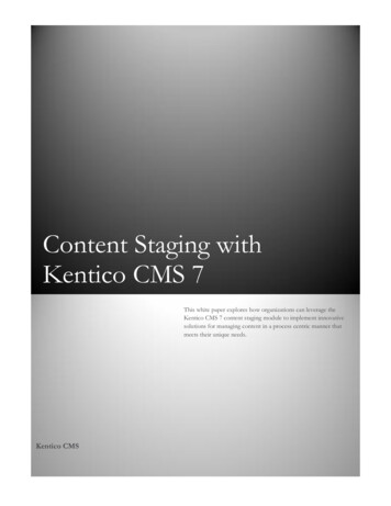 Content Staging With Kentico CMS 7