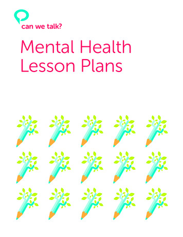 Mental Health Lesson Plans - Can We Talk