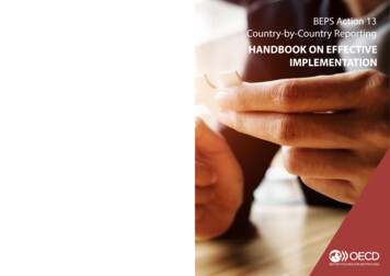 Country By Country Reporting - Handbook On Effective .