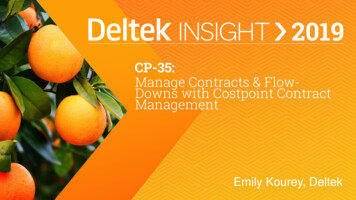 CP-35: Manage Contracts & Flow- Downs With Costpoint Contract Management