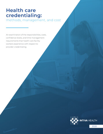 Health Care Credentialing