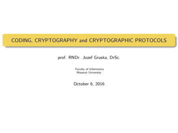 CODING, CRYPTOGRAPHY And CRYPTOGRAPHIC PROTOCOLS