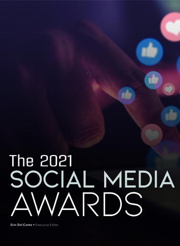 The 2021 Social Media Awards - Amazon Web Services, Inc.