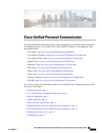 Cisco Unified Personal Communicator