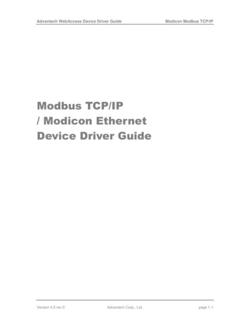 Modicon Modbus TCPIP Driver Guide - Advantech