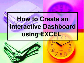 How To Create An Interactive Dashboard Using EXCEL