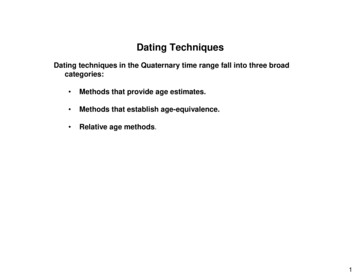 Dating Techniques - Sacramento State