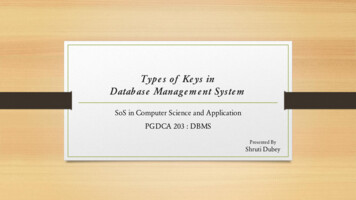 Types Of Keys In Database Management System