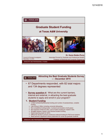 Graduate Student Funding