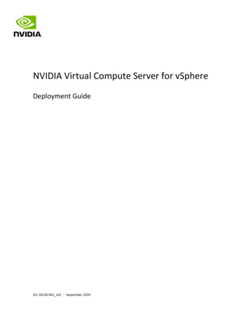 NVIDIA Virtual Compute Server For VSphere