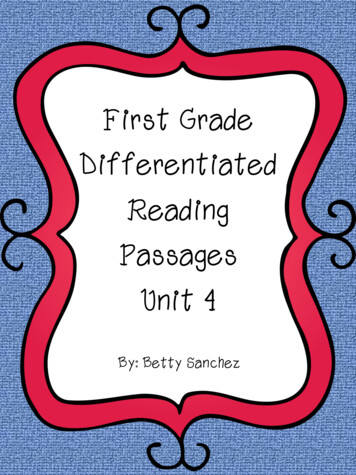 First Grade Differentiated Reading Passages Unit 4