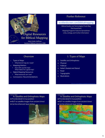 Digital Resources For Biblical Mapping