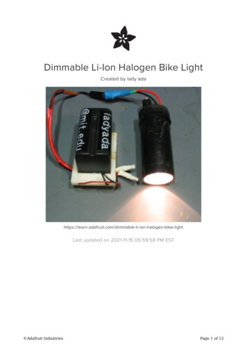 Dimmable Li-Ion Halogen Bike Light