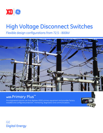 High Voltage Disconnect Switches - GE Grid Solutions