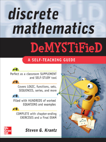 Discrete Mathematics Demystified - BGU Math Homepage