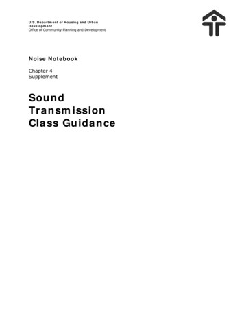 Sound Transmission Class Guidance - HUD