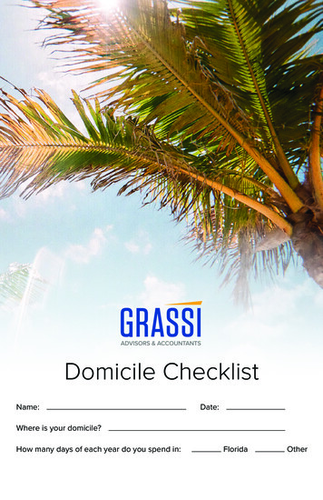 Domicile Checklist