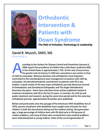 Orthodontic Intervention Patients With Down Syndrome