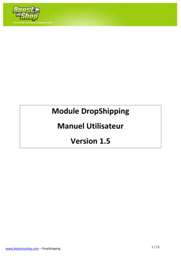 Module DropShipping Manuel Utilisateur Version 1