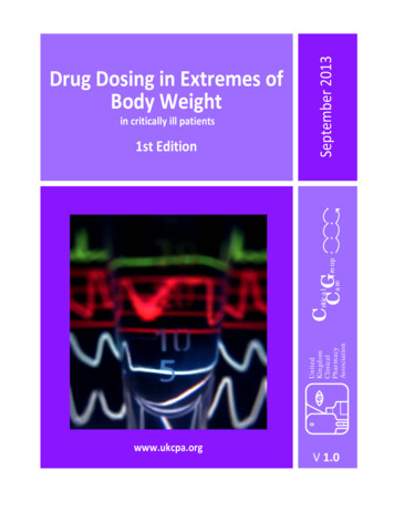 Drug Xtrem Dosing In E Es Of 2013 Body Weight September