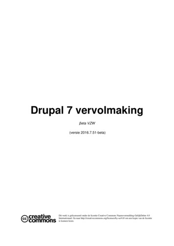 Drupal 7 Vervolmaking - Beta Vzw