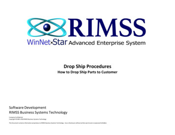 Drop Ship Procedures - RIMSS