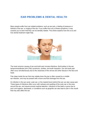Many People Suffer From Ear Related Problems, Such As Ear .