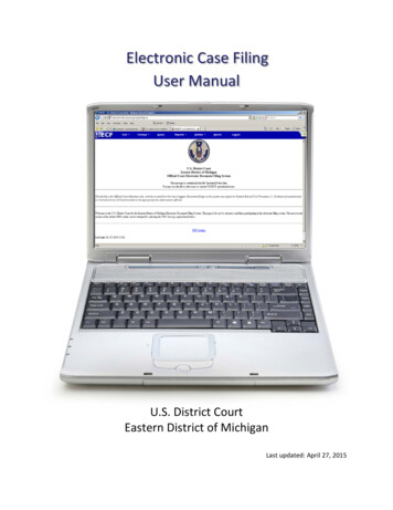 Electronic Case Filing User Manual