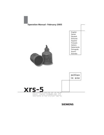Xrs-5 ECHOMAX - Vision-solutions.ca