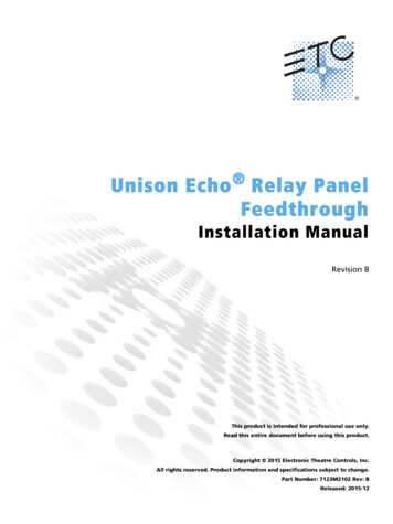 Unison Echo Relay Panel Feedthrough