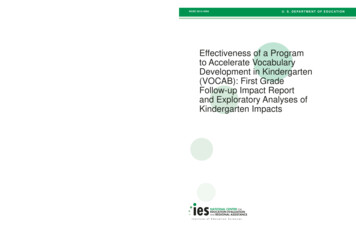 Effectiveness Of A Program To Accelerate Vocabulary .