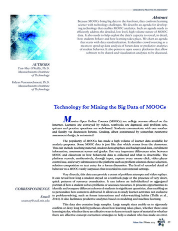Technology For Mining The Big Data Of MOOCs M