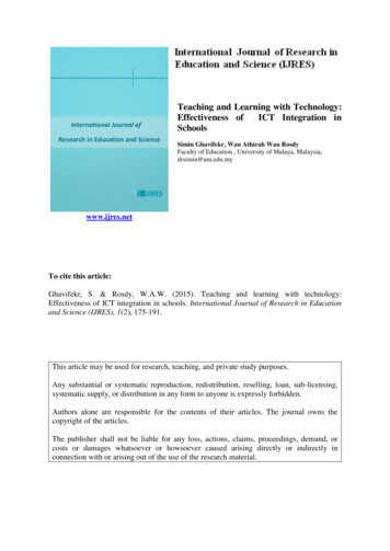 Teaching And Learning With Technology: Effectiveness Of .