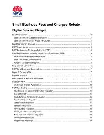 Small Business Fees And Charges Rebate - Service NSW