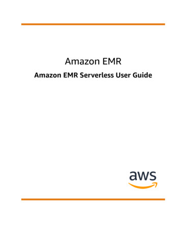 Amazon EMR - Amazon EMR Serverless User Guide